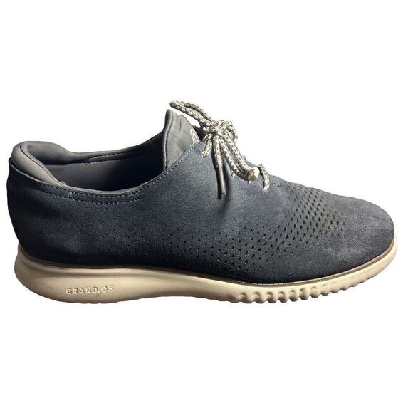 COLE HAAN Grand OS‎ Mens Navy Blue Casual Knit SHOES Lace Up Sz 10.5 M - Picture 1 of 6